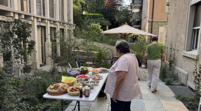 Inaugural Summer Grill in the courtyard